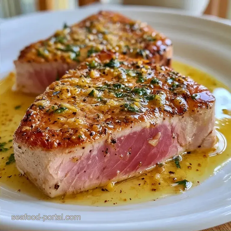 Easy Garlic Butter Tuna Steaks: Pan-Seared