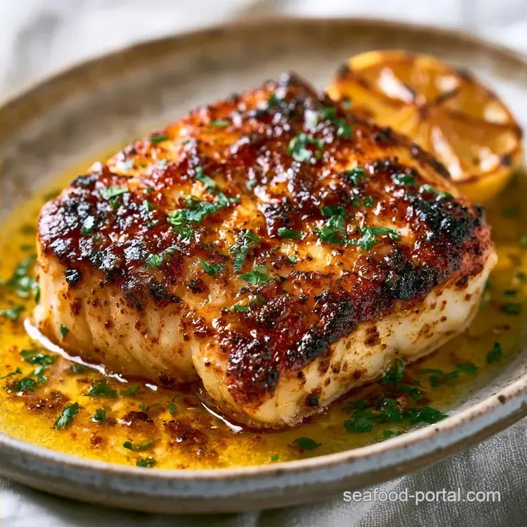 Easy Grilled Cod with Lemon Butter Sauce