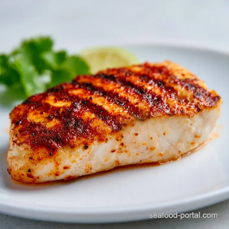 A seared fish fillet on a white platter with a vibrant side salad and a drizzle of glistening golden olive oil.