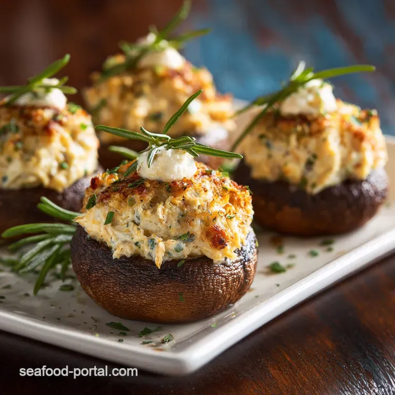 Crab Stuffed Mushrooms: Chefs Classic Jumbo Cremini Recipe