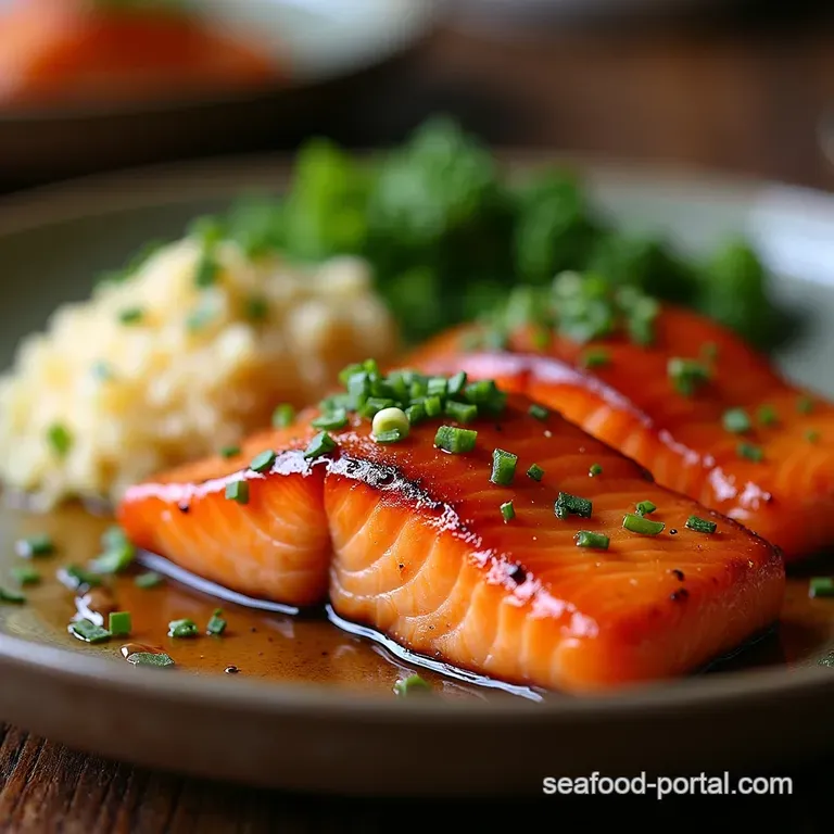 Glazed to Perfection Easy SheetPan Umami Miso Salmon presentation