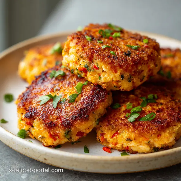 Flaky salmon cake served atop vibrant mixed greens, drizzled with creamy sauce. A colorful, inviting plate.