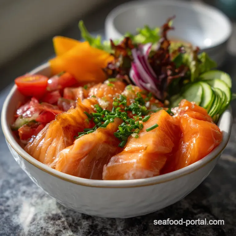 Easy Chirashi Bowl with Salmon and Fresh Sushi Toppings