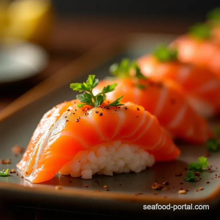 Sushi Grade Secrets Perfect Salmon Nigiri You Can Make at Home presentation