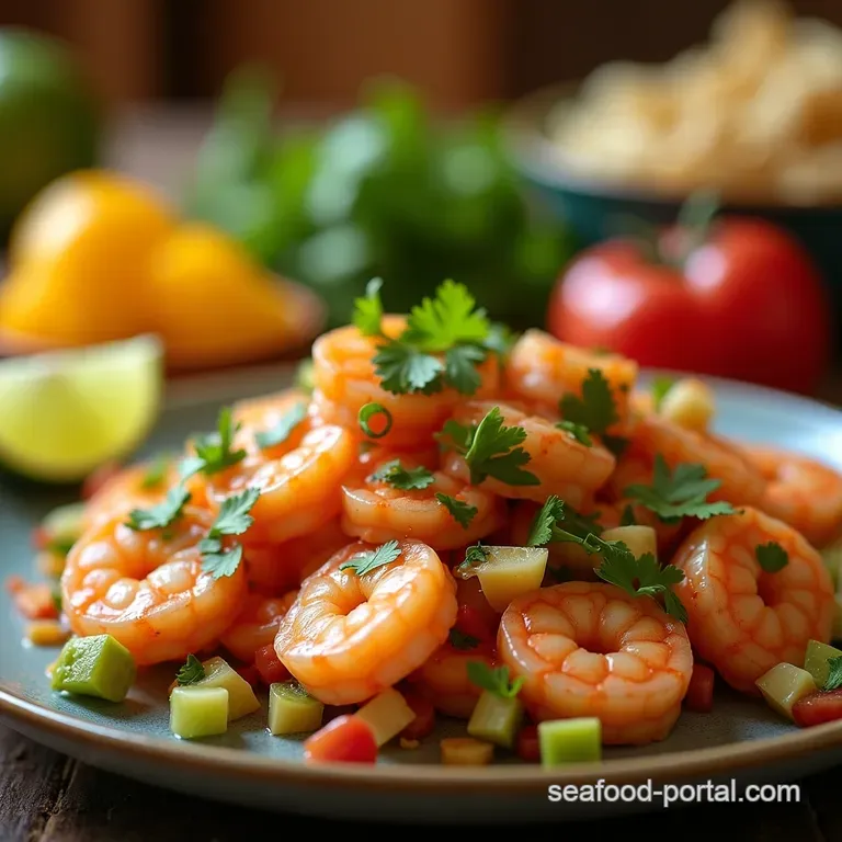 Zesty Lime Cilantro Shrimp Ceviche Fresh Fiesta in Minutes presentation