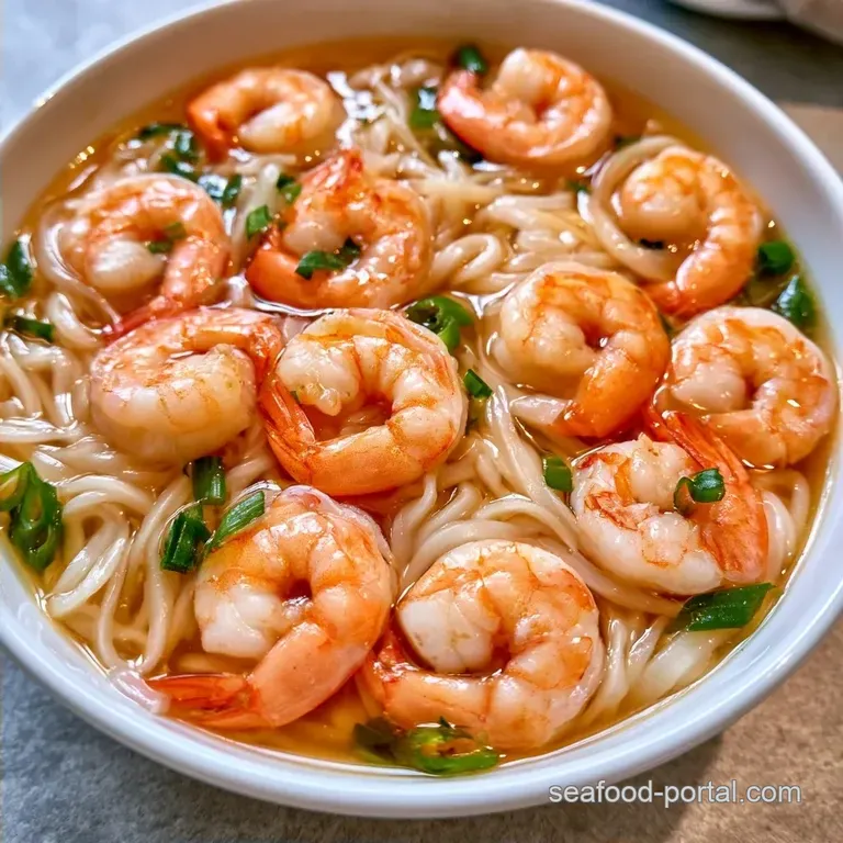 Quick Easy Shrimp Noodle Soup with Ginger