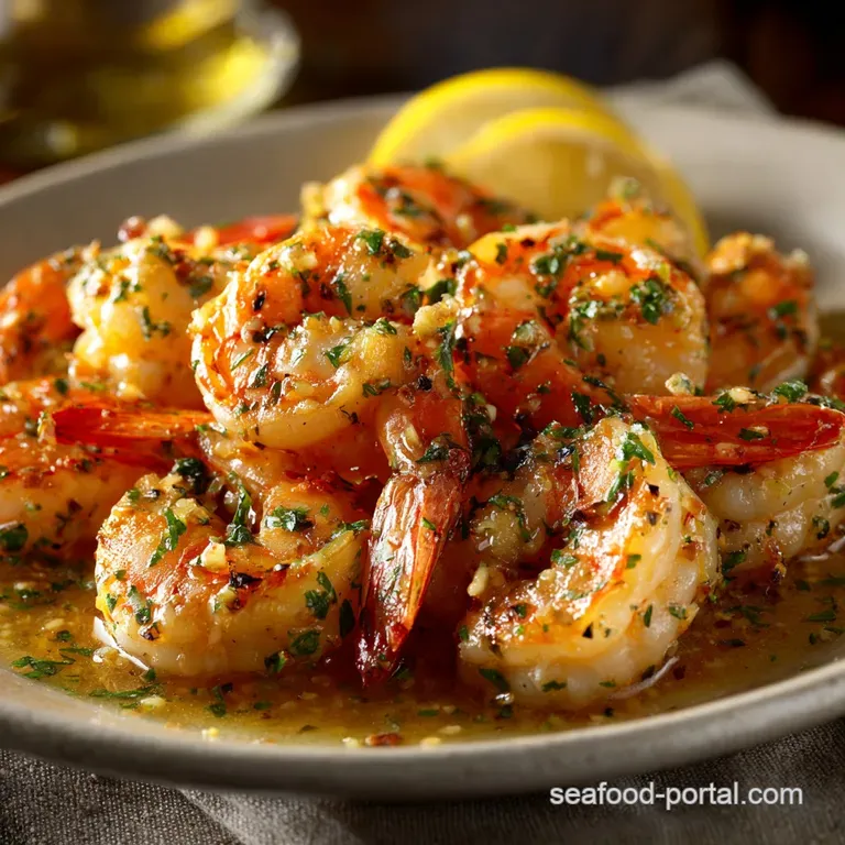 Zesty Lemongarlic Shrimp Scampi Without Wine presentation