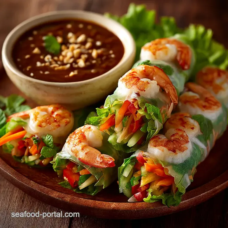 Sunshine Summer Rolls Fresh Shrimp Spring Rolls presentation