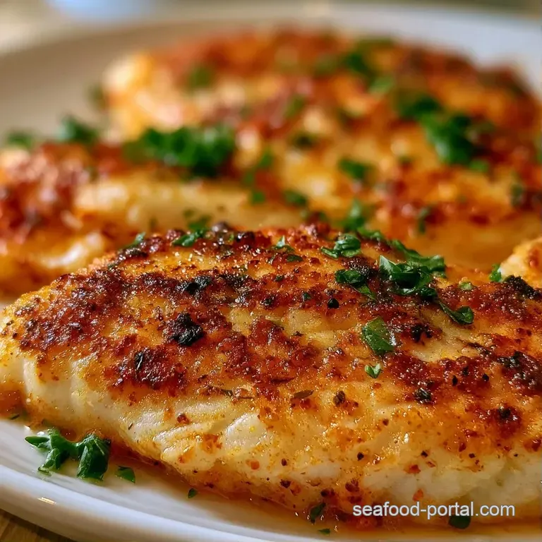 Seared white fish fillets plated on a white dish with steamed asparagus and a wedge of bright yellow lemon.