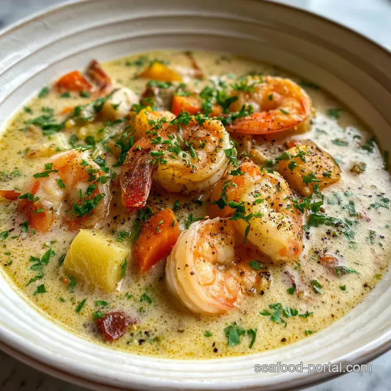Easy Slow Cooker Shrimp Chowder with Potatoes