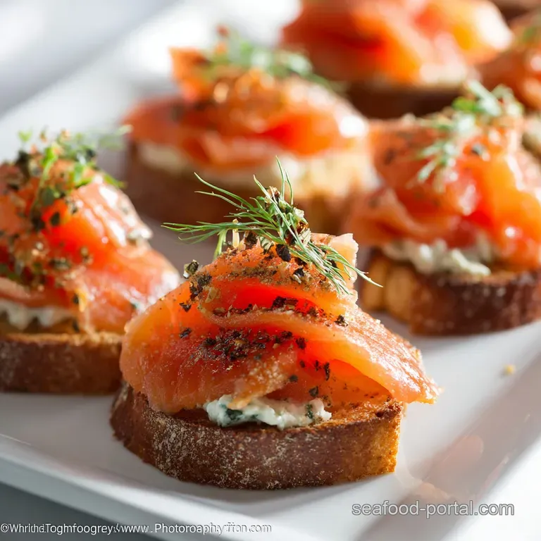 Smoked Salmon Crostini with Zesty Lemon Mascarpone (Easy Appetizer)