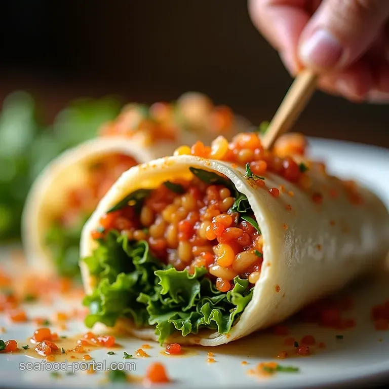 The Dragons Delight Homemade Sushi Burrito Wrap Easy Assembly presentation