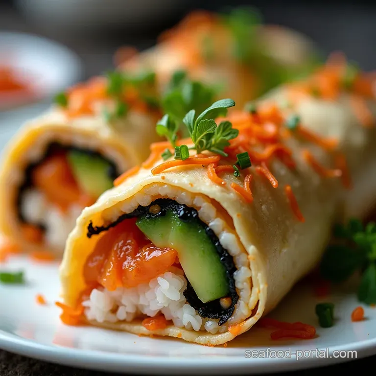 The Dragons Delight Homemade Sushi Burrito Wrap Easy Assembly