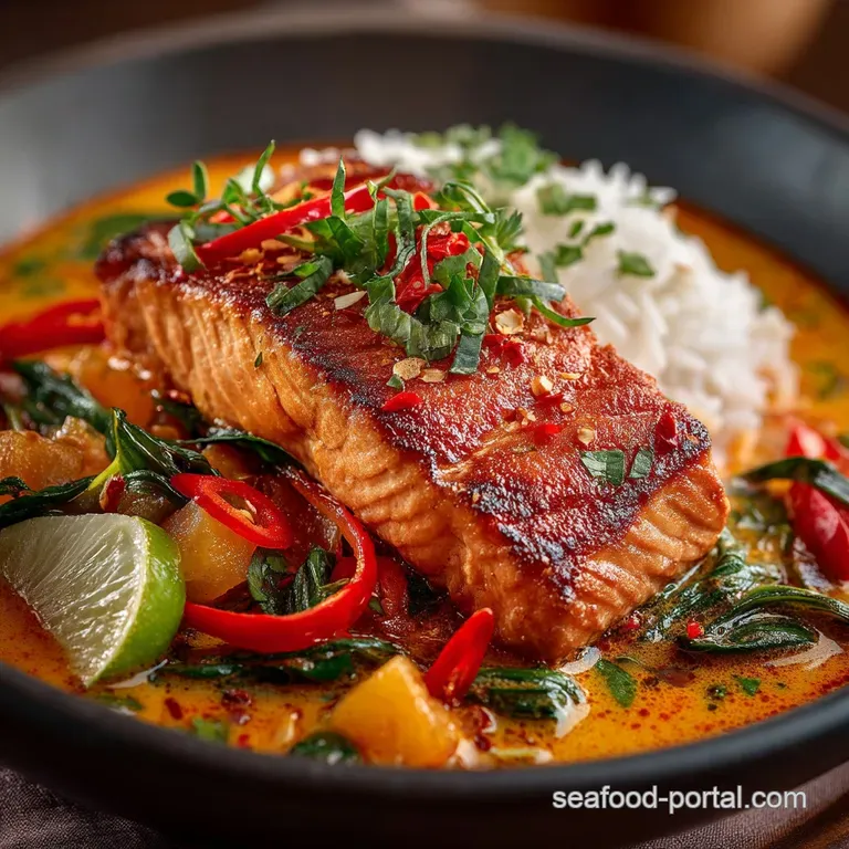 Weeknight Silky Thai Red Curry with Salmon Ready in 35 Mins