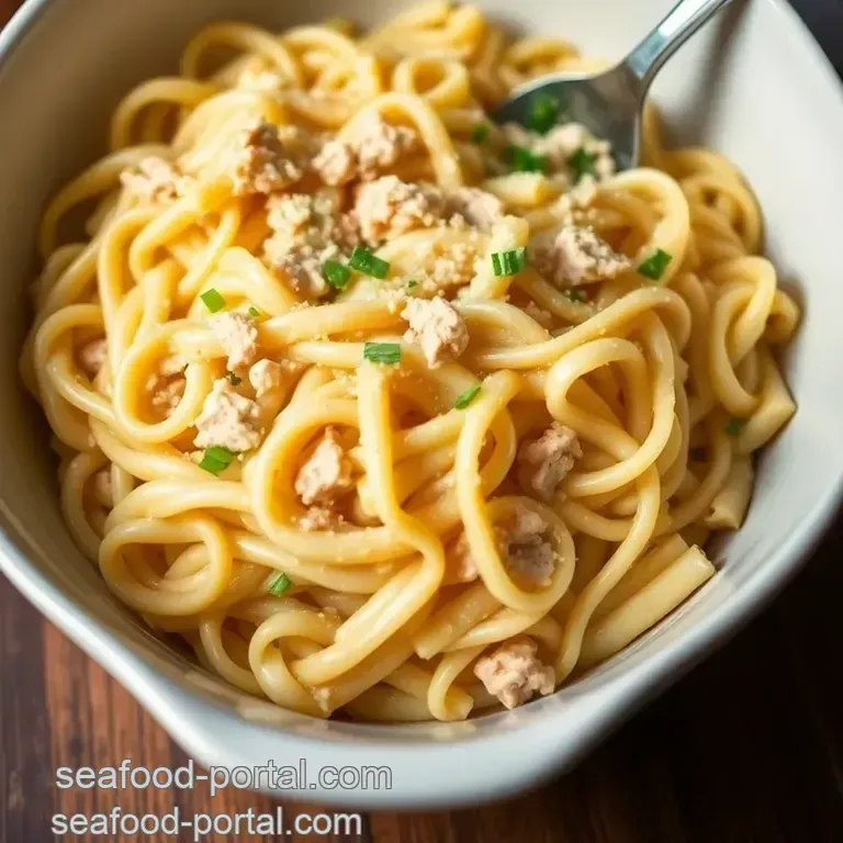 Elevated Tuna Noodle Casserole presentation