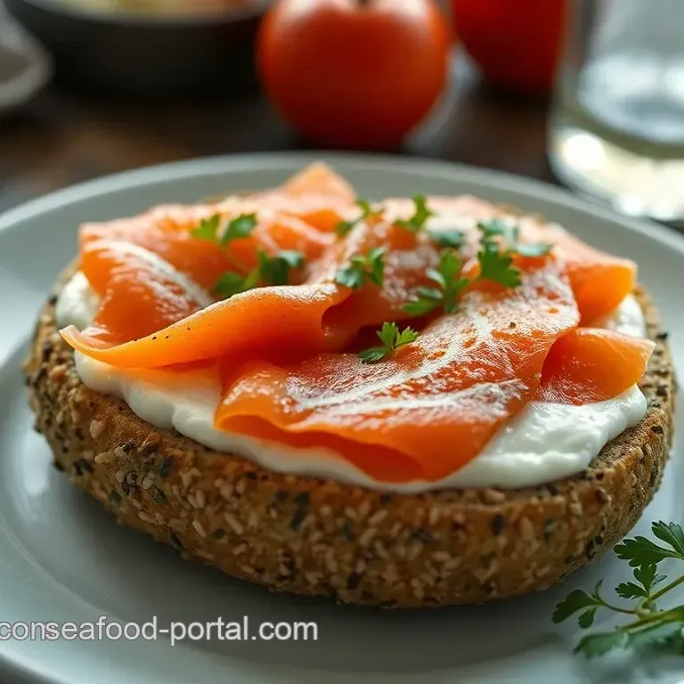 Everything Bagel with Lox Cream Cheese and Fresh Veggies