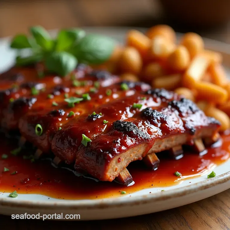 The Lazy Sunday Showstopper Foolproof FallOfftheBone Oven BBQ Ribs presentation