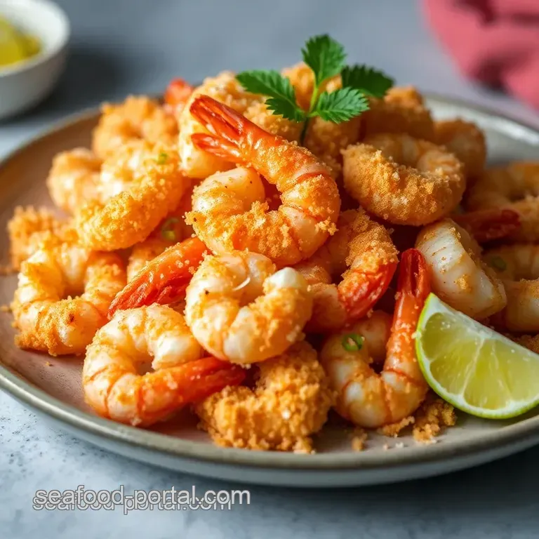 Fantail Shrimp: Crispy Coconut and Panko-Crusted Delights presentation