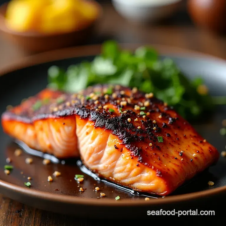 The Chefs Secret to RestaurantQuality Fiery Blackened Salmon presentation