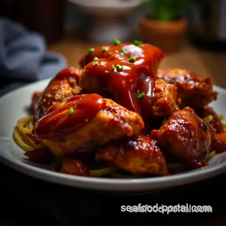 Finger-Lickin Baked Bbq Chicken presentation