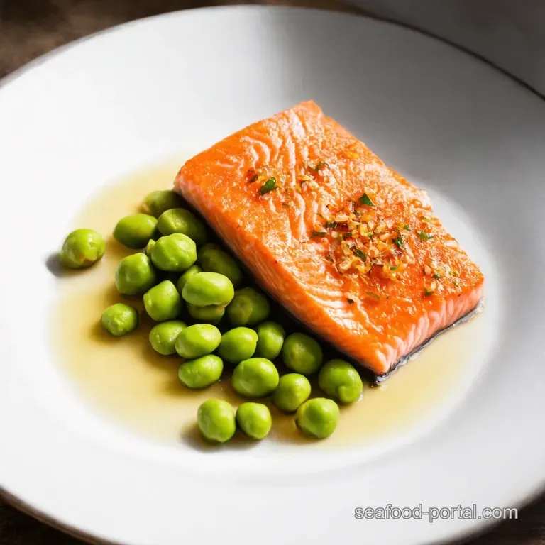 FlashSeared Salmon with Edamame Succotash
