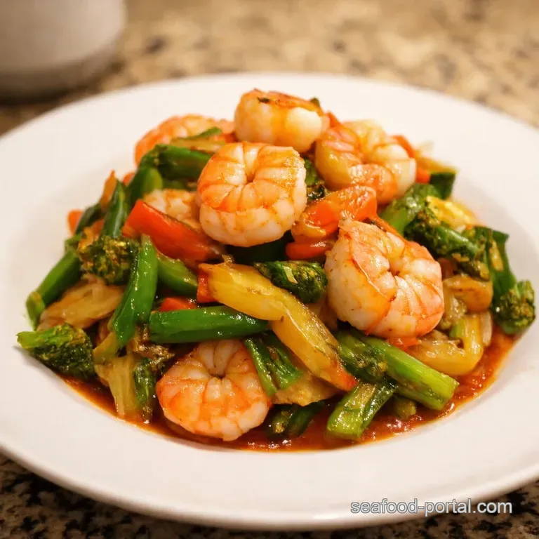Flavorpacked Shrimp Stirfry presentation