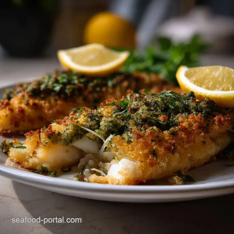 Delicious Flounder Stuffed with Herbs Breadcrumbs