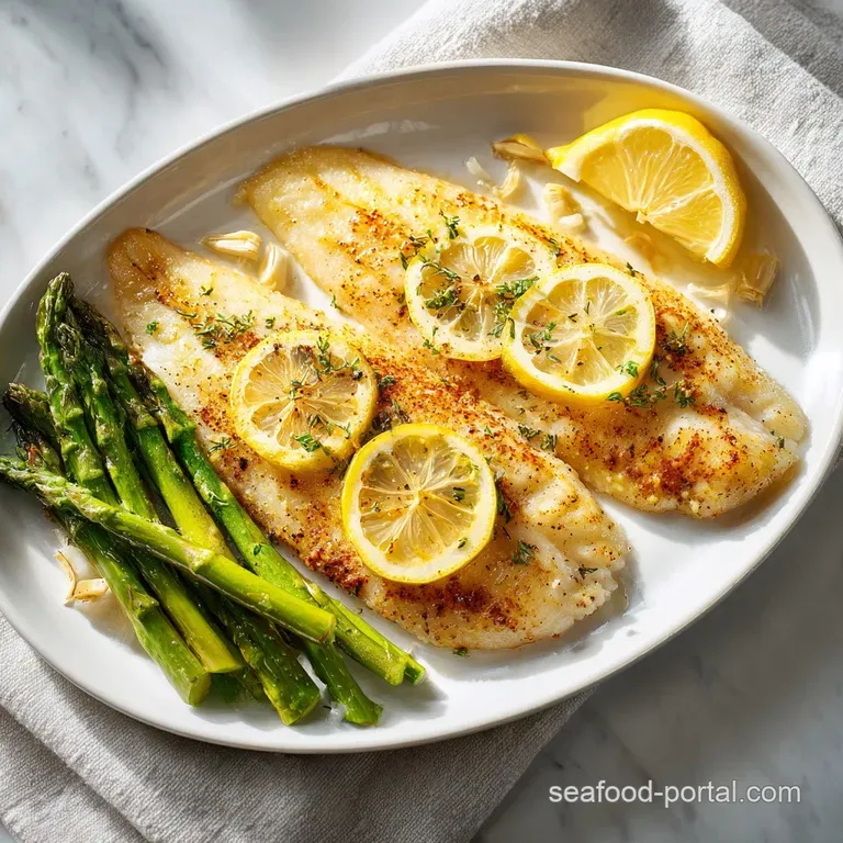 Flounder Fish Recipe with Lemon and Garlic