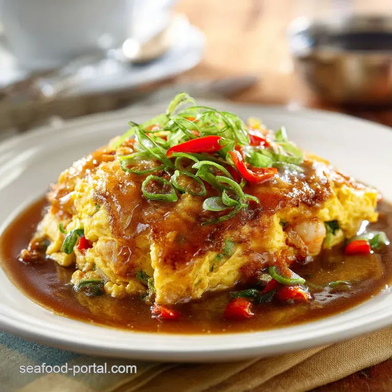 Shrimp Egg Foo Young: Fluffy Chinese Omelette presentation