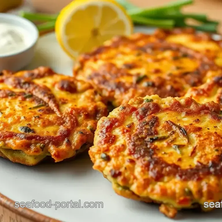 Fried Green Bean Fritters with Salmon