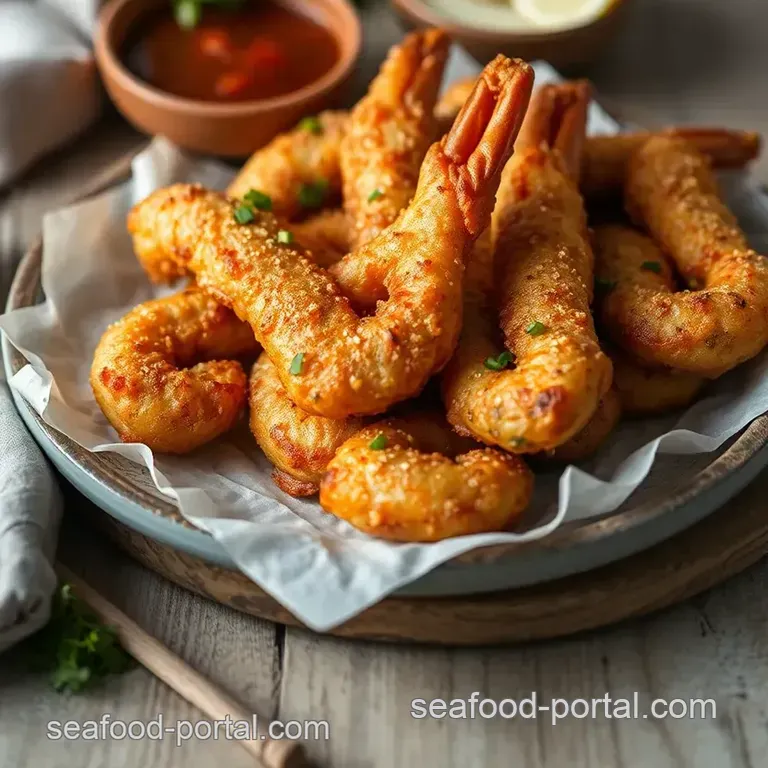 Fried Veg Bread Prawns - Crunchy Delight presentation