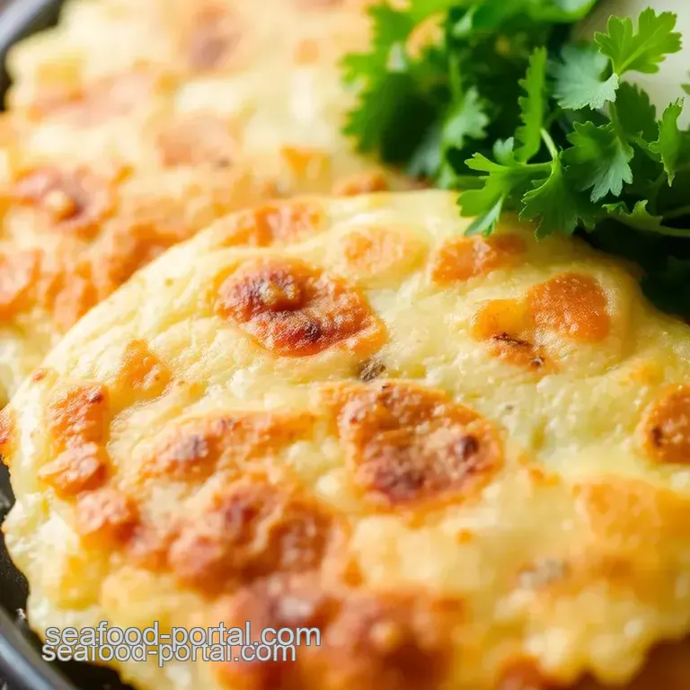 Crispy Seafood Pancake (Haemul Pajeon) presentation