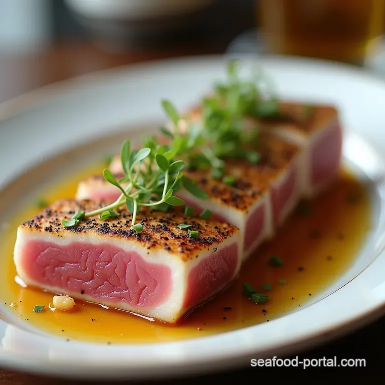 Seared to Perfection RestaurantQuality Garlic Butter Ahi Tuna