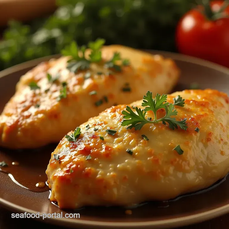 Golden Glazed Perfection The Ultimate 30Minute Garlic Butter Baked Chicken Breast presentation