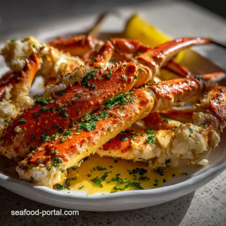 Garlic Butter Crab Legs: the Ultimate Decadent Dish presentation