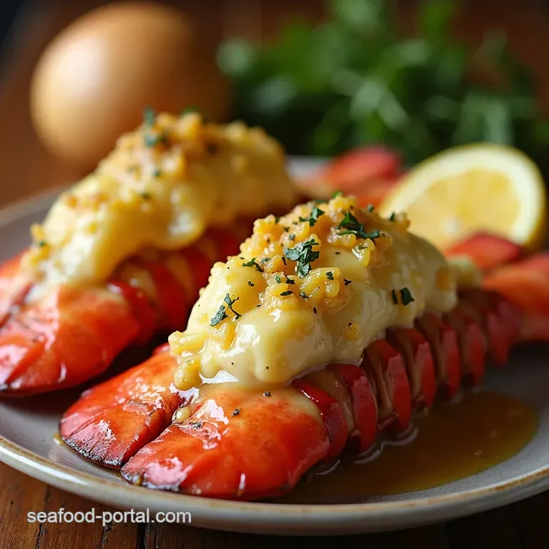 The Easiest Most Decadent 30Minute Garlic Butter Lobster Tails presentation