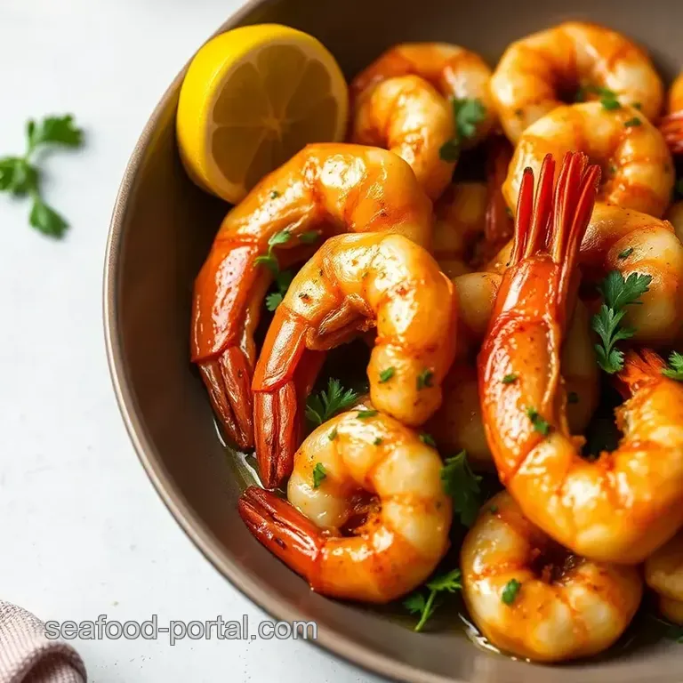 Quick Garlic Butter Prawns in 15 Min presentation