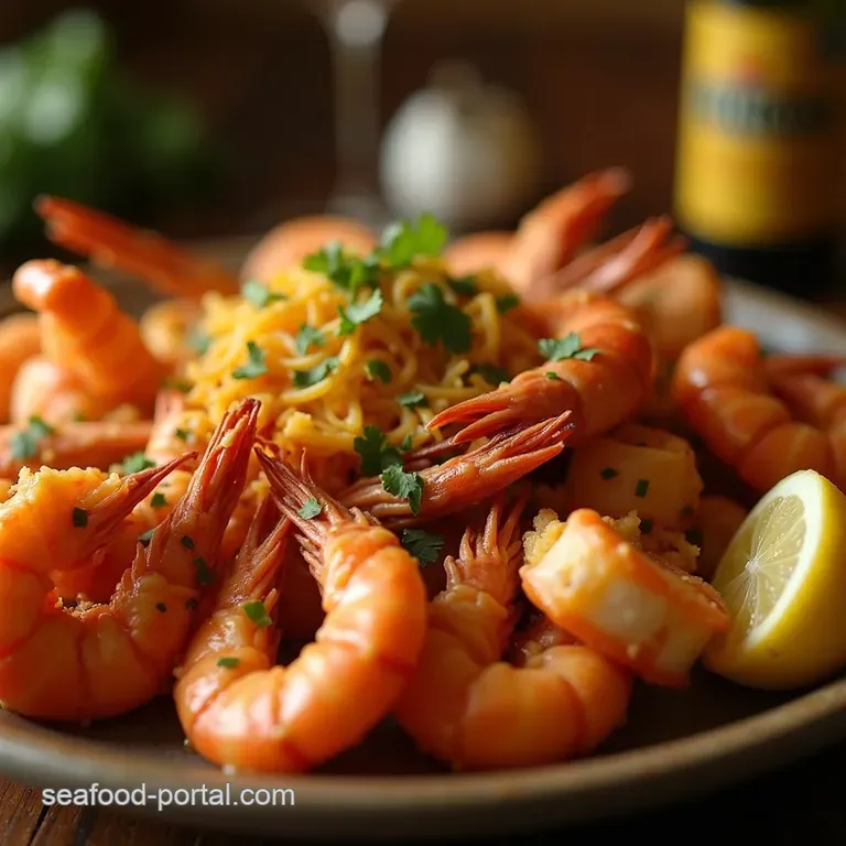 The Big Easy Bucket Ultimate Seafood Boil with Signature Garlic Butter Sauce presentation