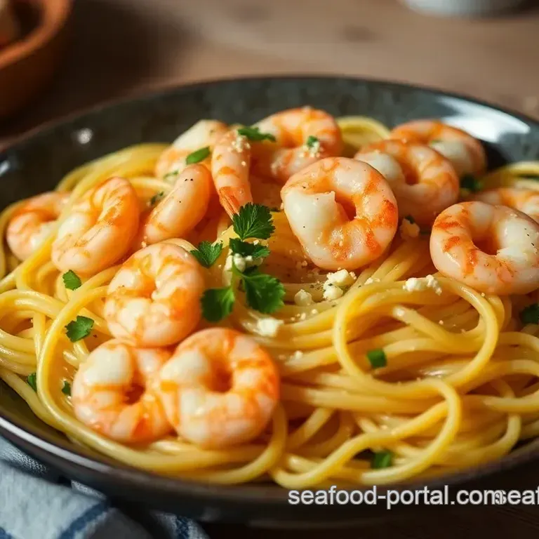 Garlic Butter Shrimp Fettuccine