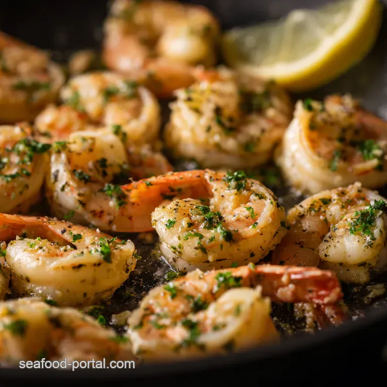 Garlic Butter Shrimp Scampi presentation