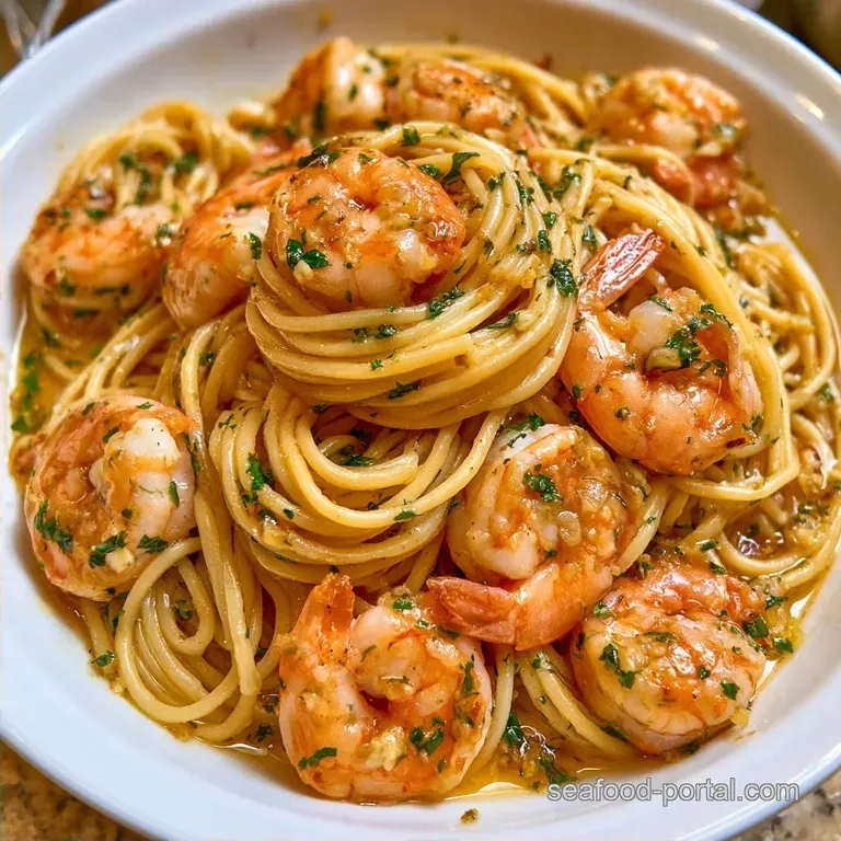 Garlic Butter Shrimp Spaghetti in 25 Minutes