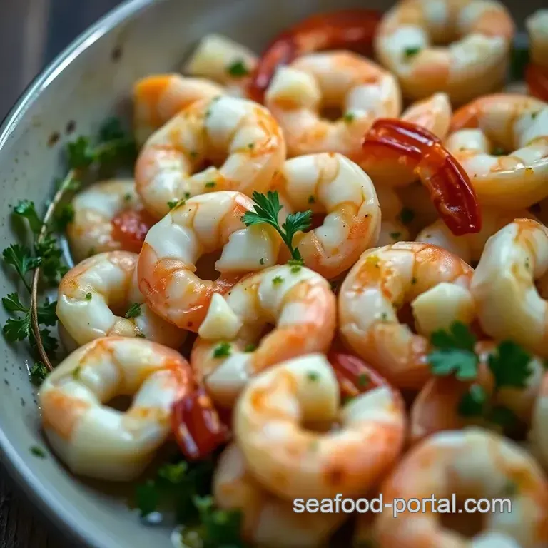 Garlic Butter Shrimp with Lemon and Herbs presentation