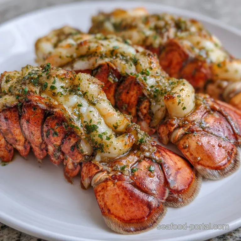 Ovencooked Lobster Tail: Garlic-Herb Butterflied Recipe presentation