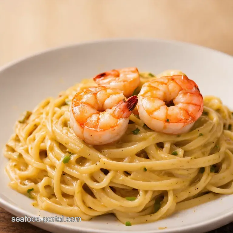 Garlic Shrimp Linguine a Creamy Dreamy Weeknight Winner presentation