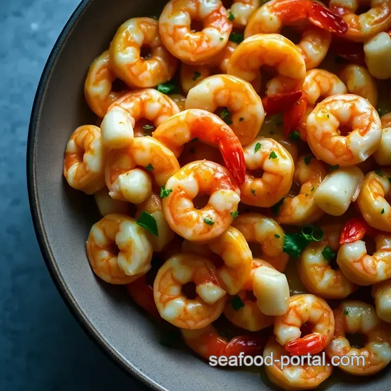 Garlicky Goodness: Shrimp Scampi presentation