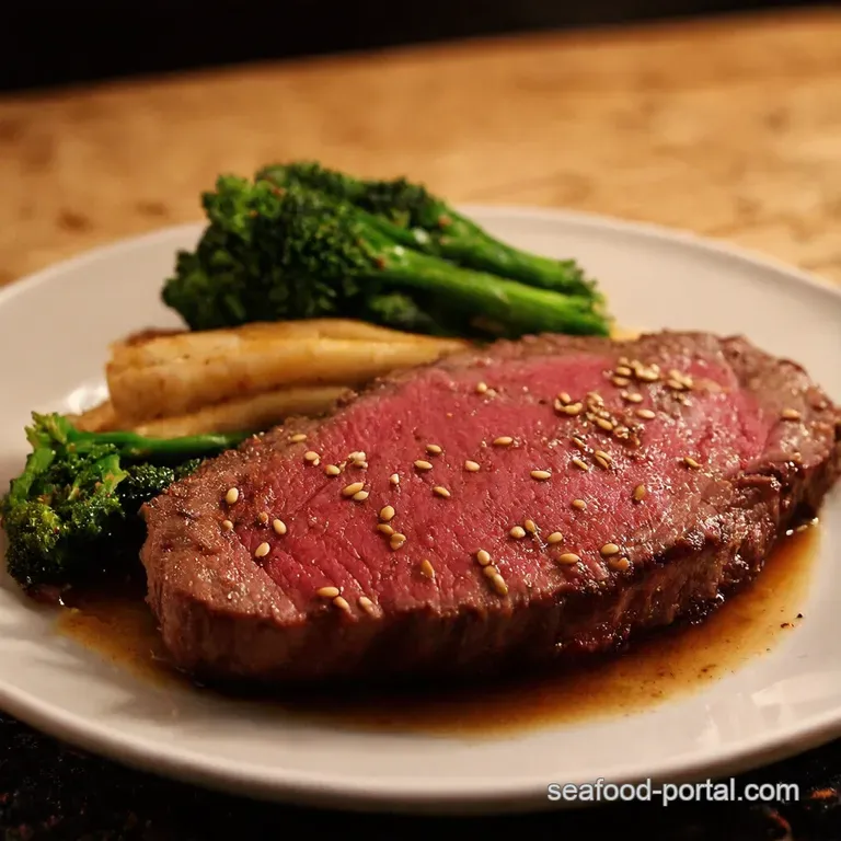 Get Your Fin on Sesameginger Tuna Steak Sizzle presentation