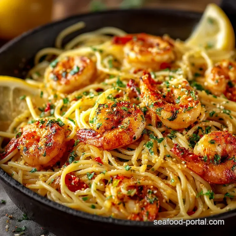 Zesty Lemon Garlic Shrimp Spaghetti the Weeknight Italian Wonder presentation