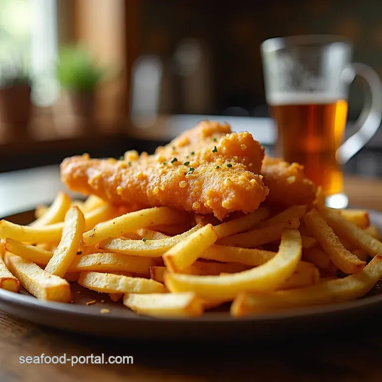 Glutenfree Chip Shop Style Fish and Chips presentation
