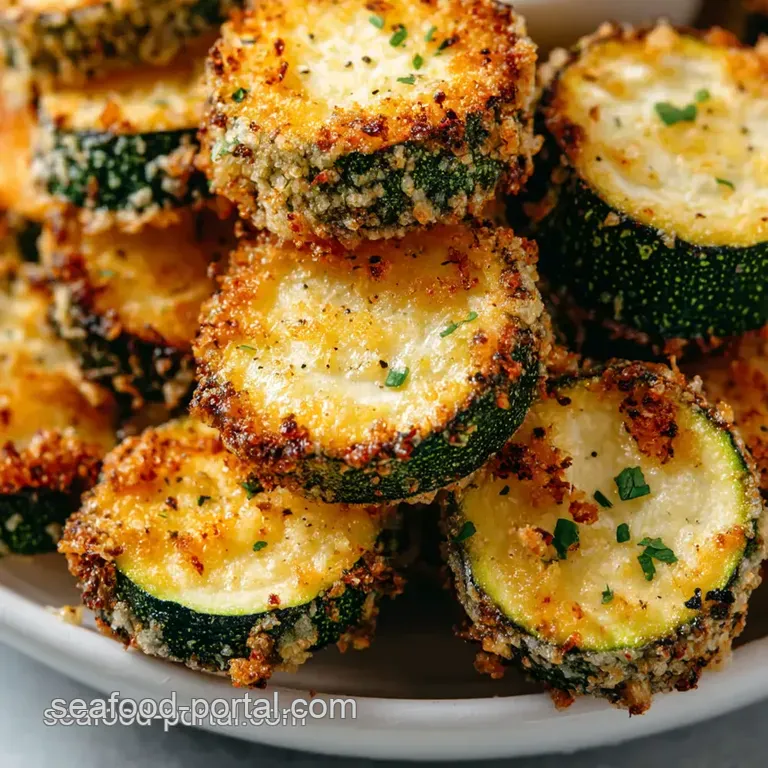 Golden & Crispy Fried Zucchini presentation