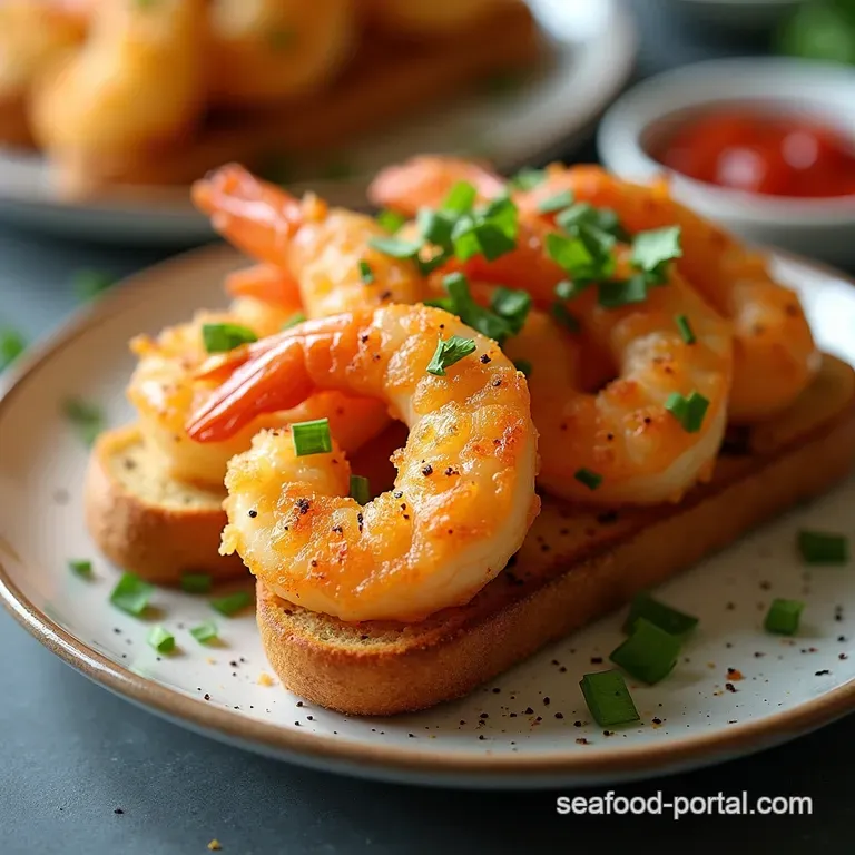Golden Crunch Baked Shrimp Toast